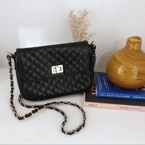 ASOS quilted leather chain strap bag